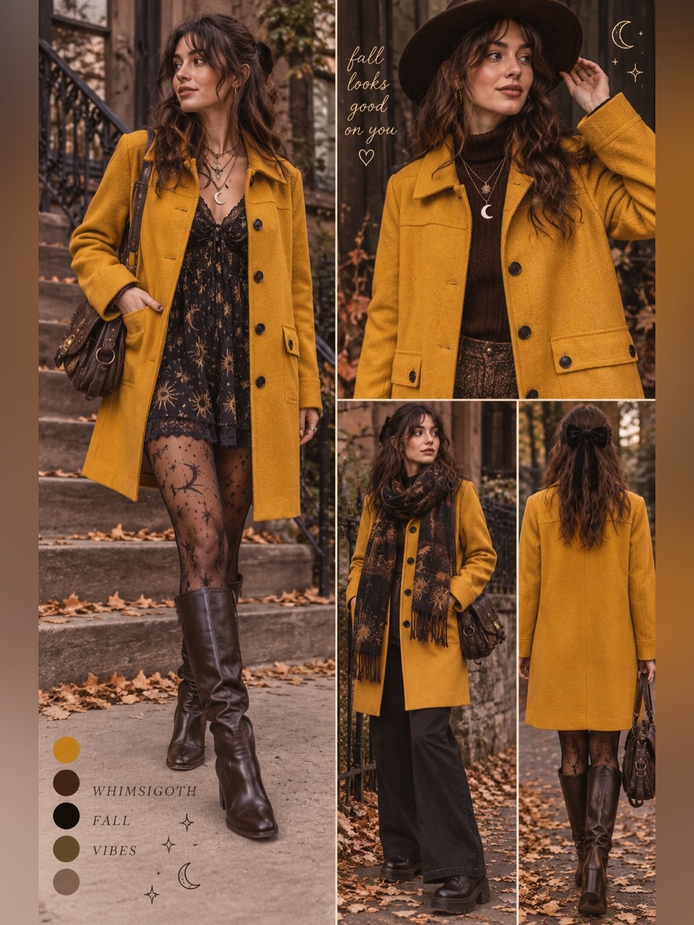 Anthropologie Maeve Mustard Wool Autumn Coat 🍁🍂🖤